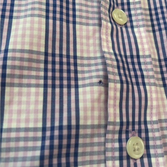 IZOD Pink Blue Plaid Button Down Shirt Men’s 2XLT Long Sleeve Classic Fit - Picture 4 of 6